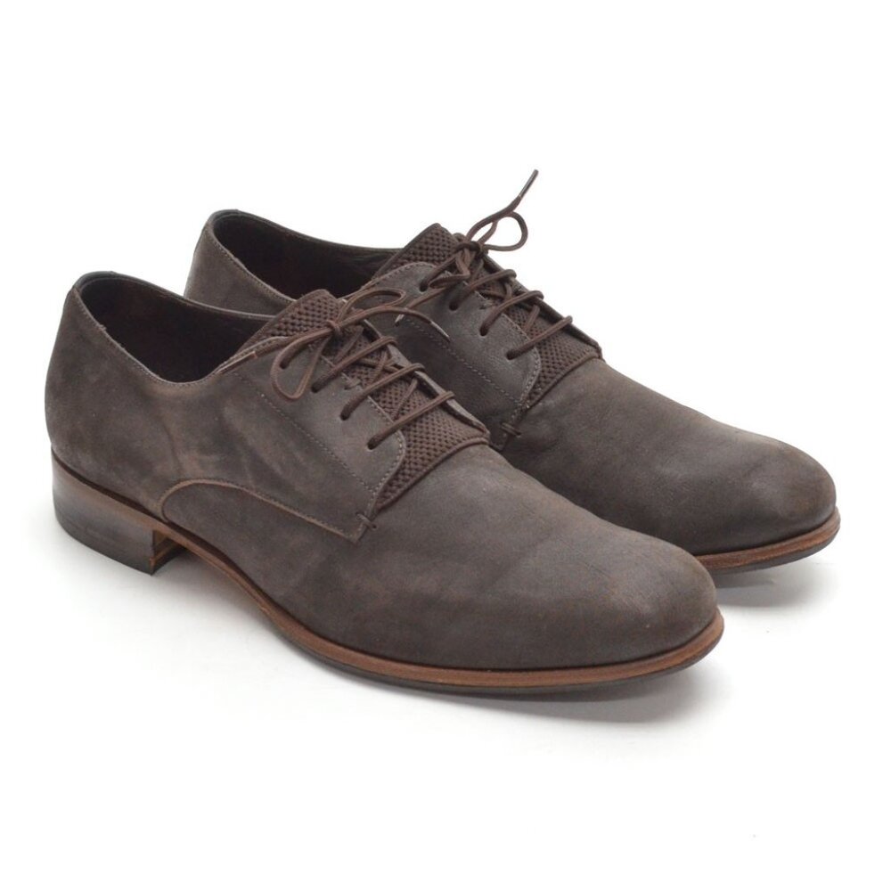 Men J. Wilton Blake Fatte a mano Brown Leather Oxfords 41